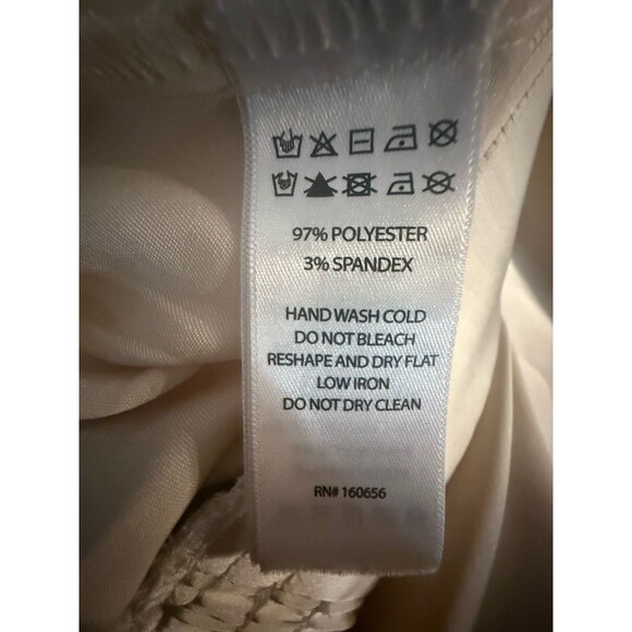 New Sincerely Jules satin joggers Cream pull on elastic waist size Large - Picture 10 of 10